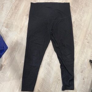 Grey High-Waisted Leggings Maternity